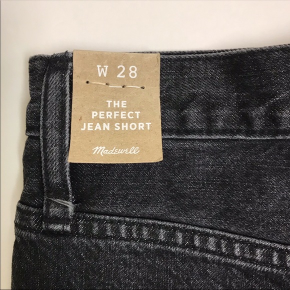 NWT Madewell The Perfect Jean Short 28 Faded Black - Picture 12 of 12